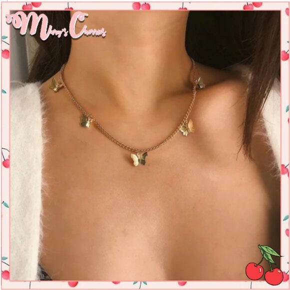 Mary's Cherries Boutique Jewelry - 🍒 Butterfly Choker 🦋